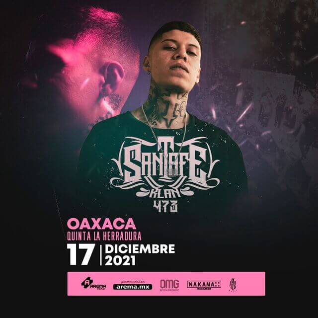 Concierto de Santa Fe Klan en Oaxaca, México, Viernes, 17 de diciembre de 2021