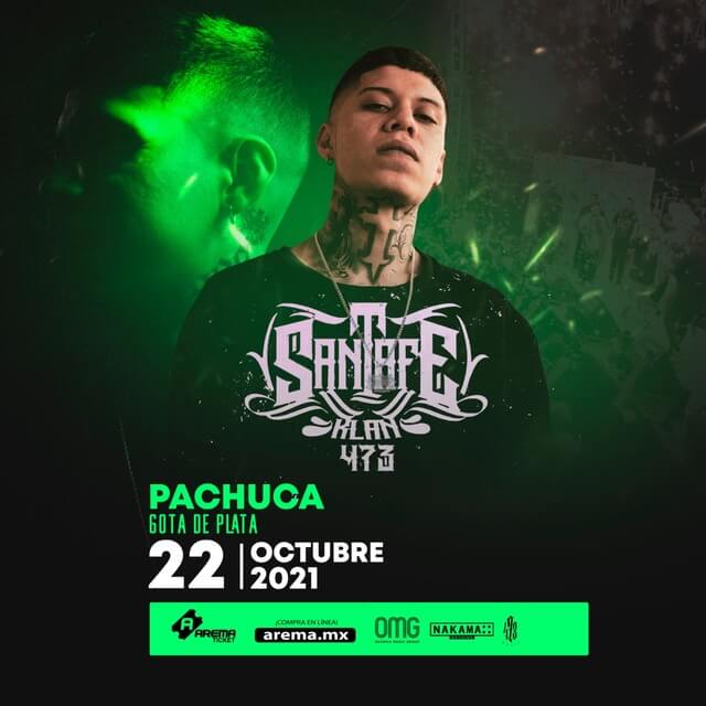 Concierto de Santa Fe Klan en Pachuca de Soto, México, Viernes, 22 de octubre de 2021