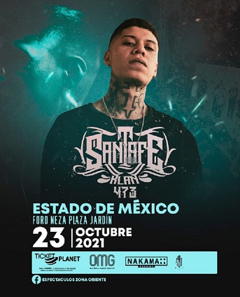 Concierto de Santa Fe Klan en Los Reyes Acaquilpan, México, Sábado, 23 de octubre de 2021