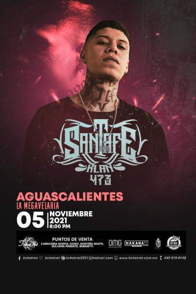 Concierto de Santa Fe Klan en Aguascalientes, México, Viernes, 05 de noviembre de 2021