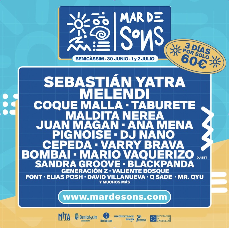 Concierto de Sebastián Yatra en Benicassim, España, Sábado, 02 de julio de 2022