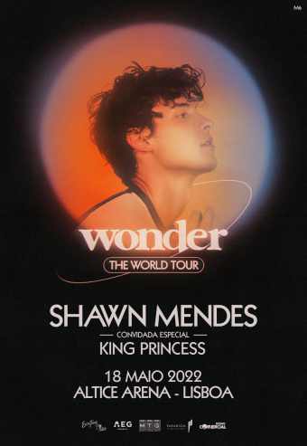 Concierto de Shawn Mendes, Wonder: The World Tour, en Lisboa, Portugal, Miércoles, 18 de mayo de 2022