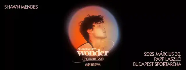 Concierto de Shawn Mendes, Wonder: The World Tour, en Budapest, Hungría, Miércoles, 30 de marzo de 2022