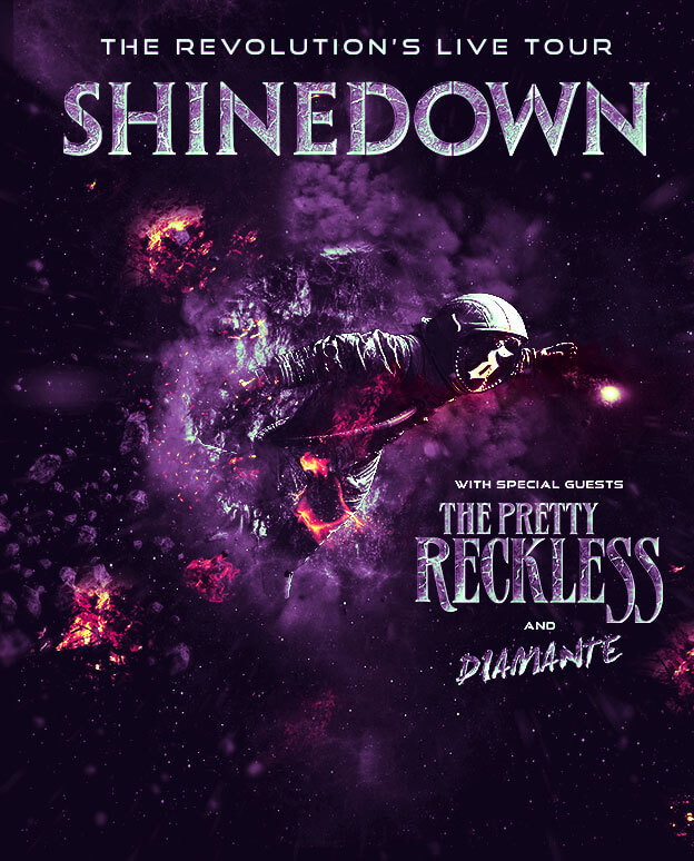 Concierto de Shinedown, The Revolution's Live Tour, en Greensboro, Carolina del Norte, Estados Unidos, Martes, 03 de mayo de 2022