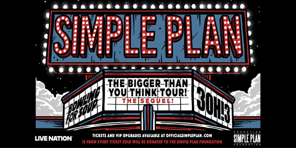 Concierto de Simple Plan, Bigger Than You Think! Tour – The Sequel!, en Funner, California, Estados Unidos, Domingo, 26 de julio de 2026