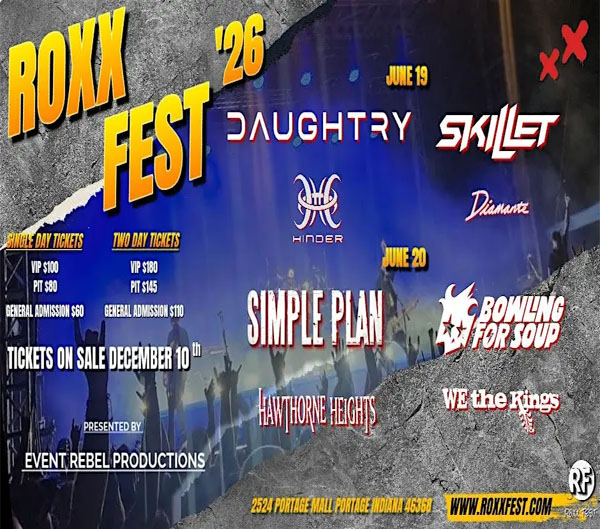 Concierto de Simple Plan en Portage, Indiana, Estados Unidos, Viernes, 19 de junio de 2026