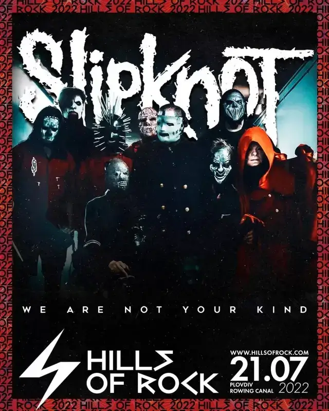 Concierto de Slipknot en Plovdiv, Bulgaria, Jueves, 21 de julio de 2022