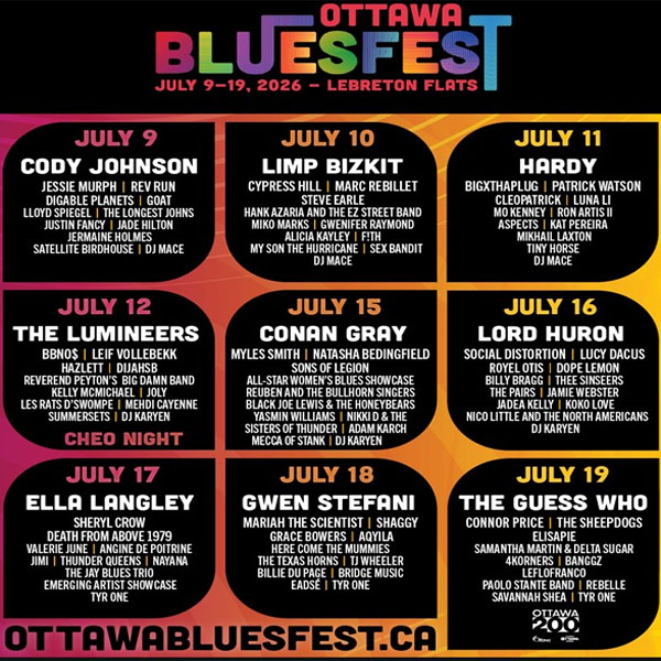 Concierto de The Lumineers en Ottawa, Canadá, Domingo, 12 de julio de 2026