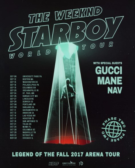 Concierto de The Weeknd en Indianapolis, IN, Estados Unidos, Miércoles, 20 de septiembre de 2017