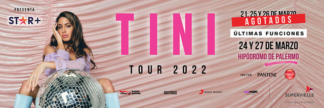 Concierto de Tini, TINI Tour 2022, en Buenos Aires, Argentina, Viernes, 25 de marzo de 2022