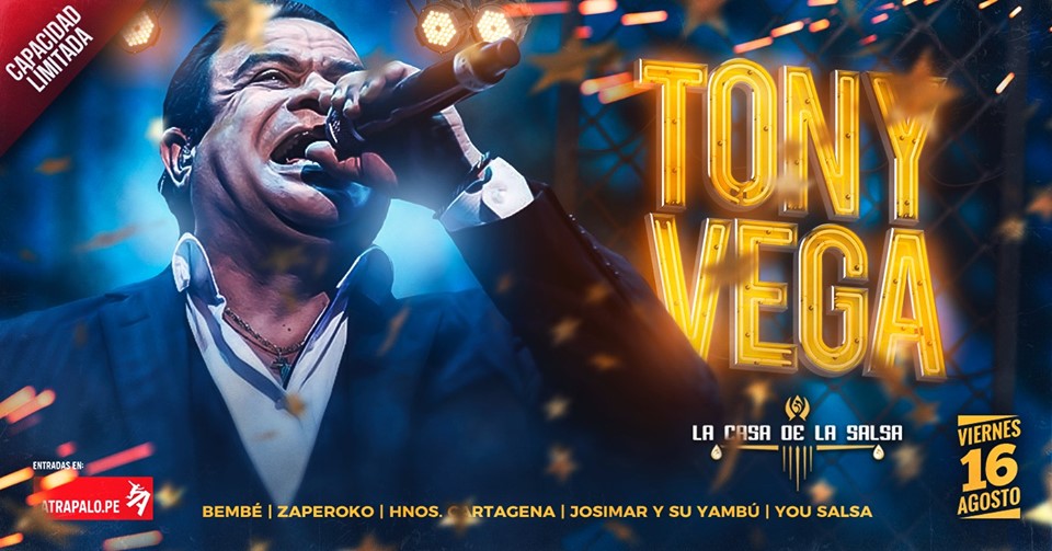 Concierto de Tony Vega en La Victoria, Lima, Perú, Viernes, 16 de agosto de 2019