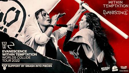 Concierto de Within Temptation, Worlds Collide Tour, en Bruselas, Bélgica, Domingo, 20 de marzo de 2022