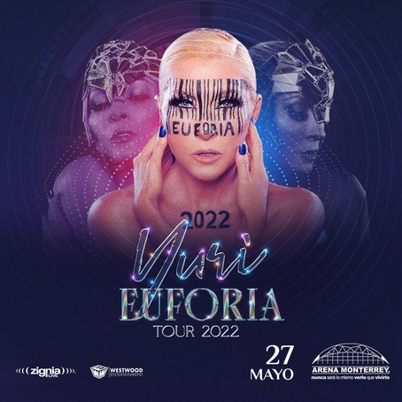 Concierto de Yuri, Euforia Tour, en Monterrey, México, Viernes, 27 de mayo de 2022