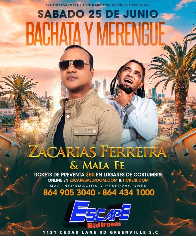 Concierto de Zacarias Ferreira en Greenville, Carolina del Sur, Estados Unidos, Sábado, 25 de junio de 2022