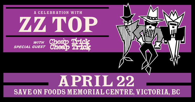 Concierto de ZZ Top, A Celebration with ZZ TOP, en Victoria, Columbia Británica, Canadá, Viernes, 22 de abril de 2022