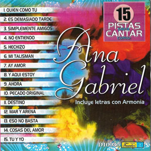 Álbum 15 Pistas Para Cantar Como de Ana Gabriel