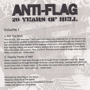Álbum 20 Years Of Hell: Vol. I de Anti-Flag