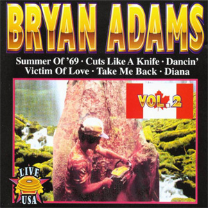 Álbum Volume 2 Live Usa de Bryan Adams