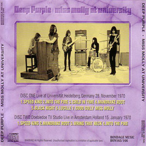 Álbum Miss Molly At University de Deep Purple