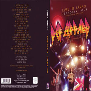 Álbum Live In Japan Euphoria Tour de Def Leppard