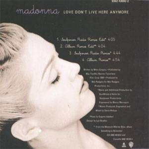 Álbum Love Dont Live Here Anymore  de Madonna