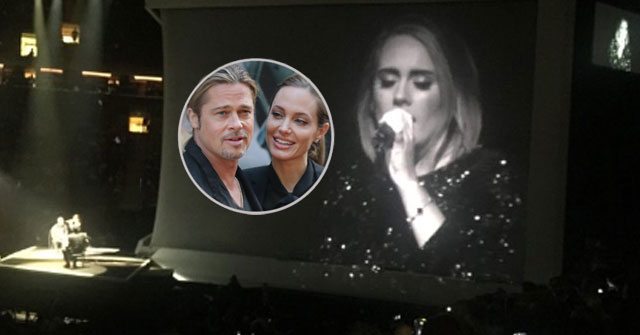 Adele le dedica concierto a Angelina Jolie y Brad Pitt