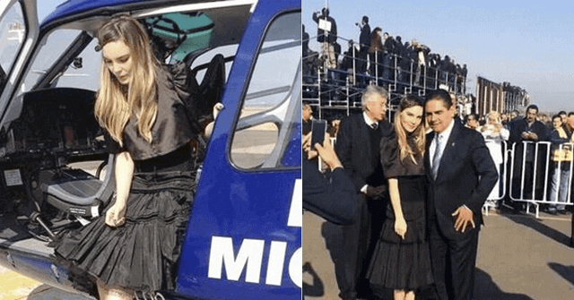 ¡Polémica! Belinda utilizó helicóptero de gobernación de Michoacán