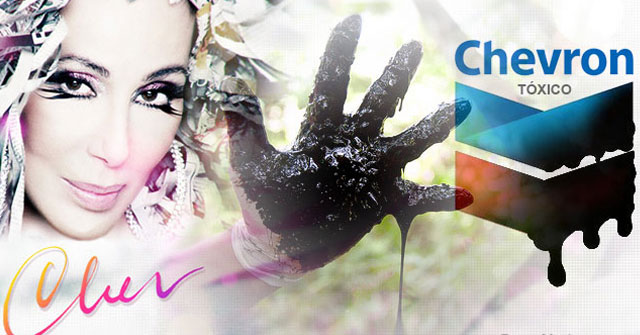 Cher pide boicot a Chevron por desastre ecológico en Ecuador