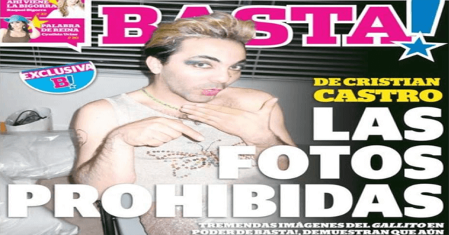 Cristian Castro maquillado para el diario Basta