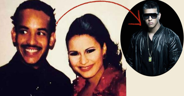 Foto retro de Daddy Yankee y Olga Tañon