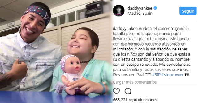 Daddy Yankee se despide de la niña con quien cantó “Despacito”