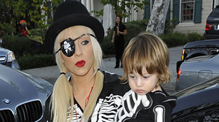 Christina Aguilera disfrazada para Halloween