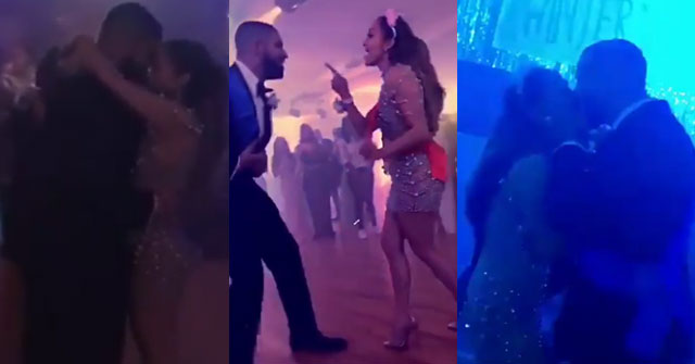 Drake y Jennifer López besándose