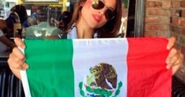 Censuran fotografía de Eiza González con la bandera de México 