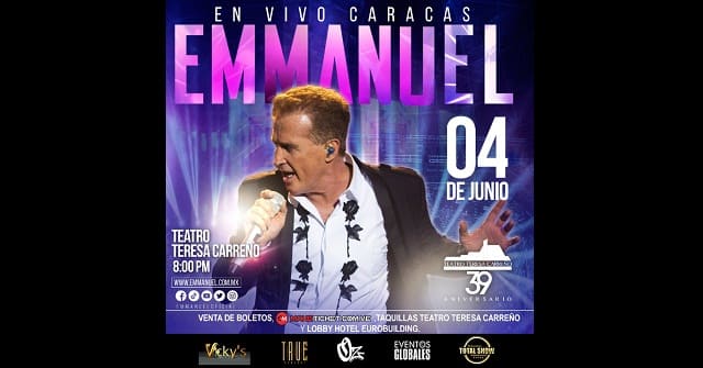 Emmanuel vuelve a Venezuela para presentar su tour “Toda La Vida”