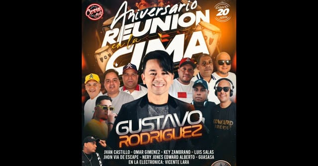 Gustavo Rodríguez se une a la fiesta salsera “Reunión en la Cima”