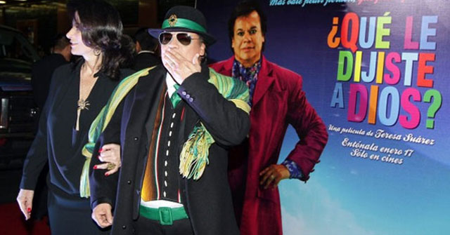 Juan Gabriel en el estreno de 