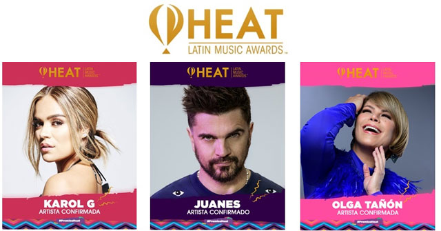 Juanes, Olga Tañón, Karol G diran presente en los Heat Latin Music Awards 2019 