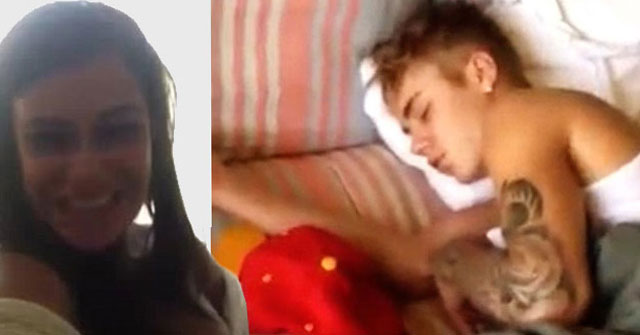 Justin Bieber dormido en Brasil mientras que esta chica lo graba