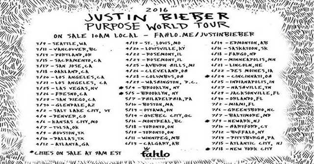 Justin Bieber ya tiene fechas para su gira.