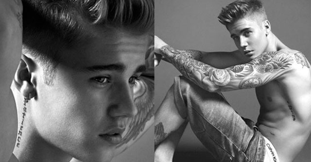 Anuncios de Justin Bieber para campaña publicitaria de Calvin Klein