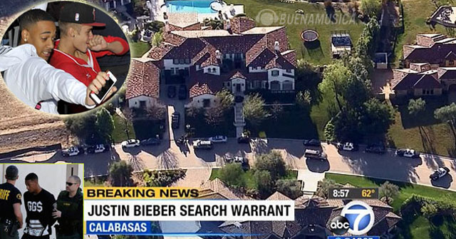 Mansión de Justin Bieber cateada y amigo arrestado