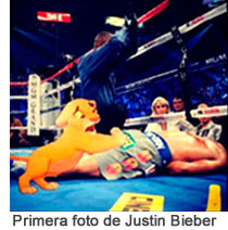 Foto que publicó Justin Bieber de Pacquiao como Simba y El Rey Leon