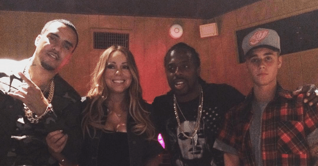 ¿Nuevo dueto? Mariah Carey y Justin Bieber juntos en un estudio de grabación [FOTO]