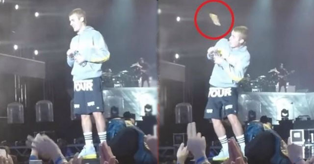 Lanzan botella a Justin Bieber por no cantar “Despacito” (+VÍDEO)