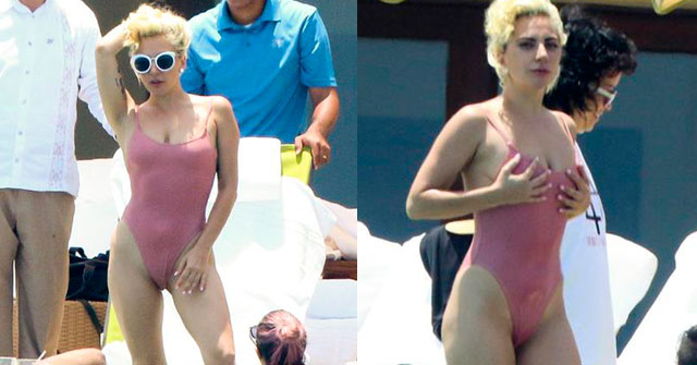 Lady Gaga paso su despecho en la playa