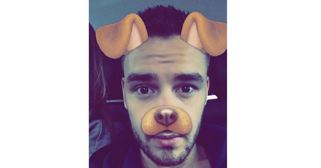 Liam usando el filtro