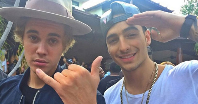 Maluma conoce a Justin Bieber