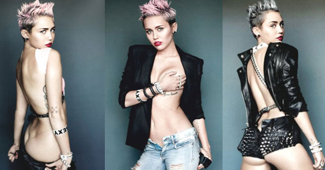 Miley Cyrus casi desnuda para provocar pasiones que le dejen mas dinero