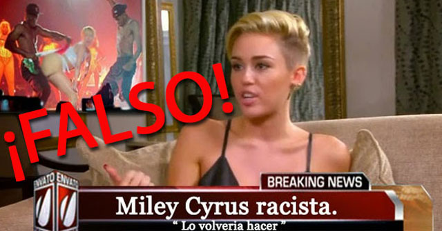 Es falso que Miley Cyrus hizo comentarios racistas